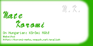 mate koromi business card